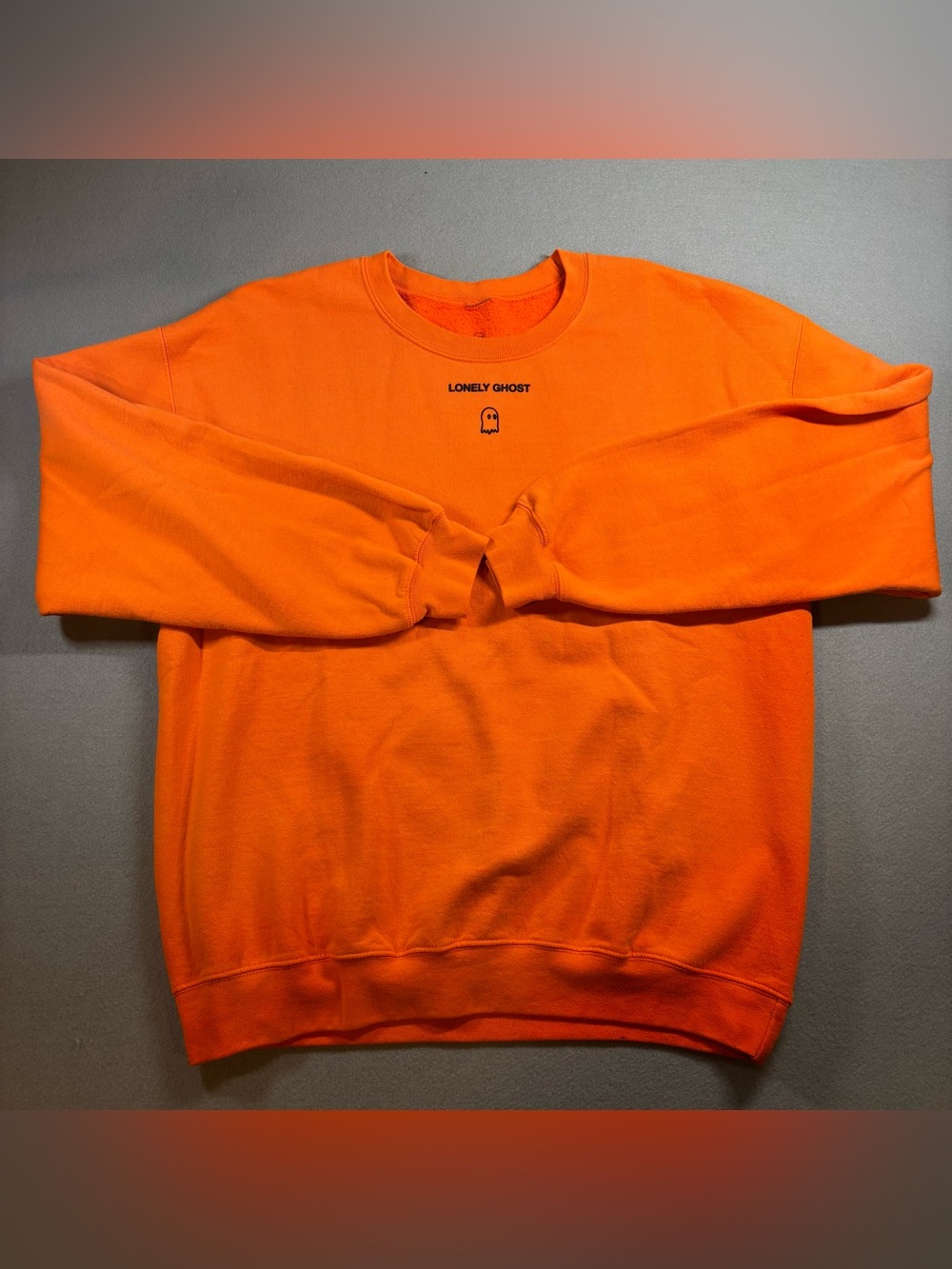 LONELY GHOST Orange Crewneck Sweatshirt